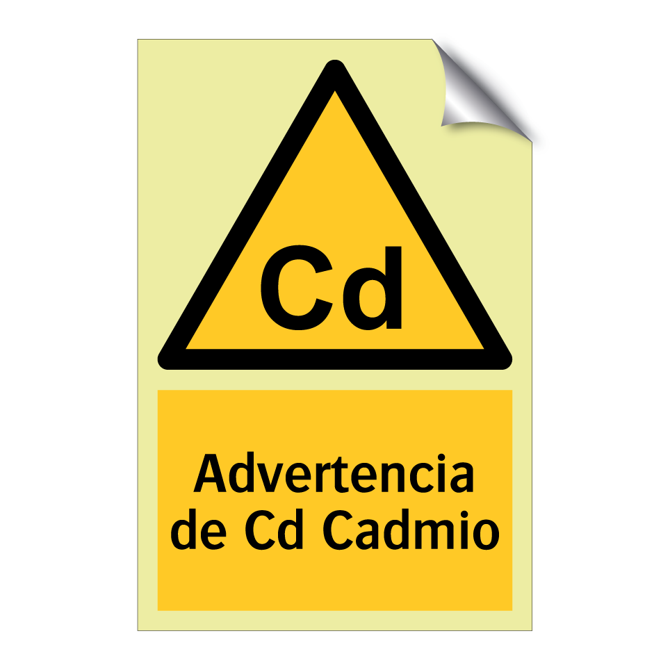 Advertencia de Cd Cadmio