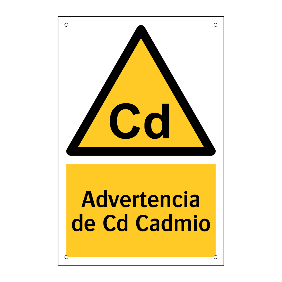 Advertencia de Cd Cadmio