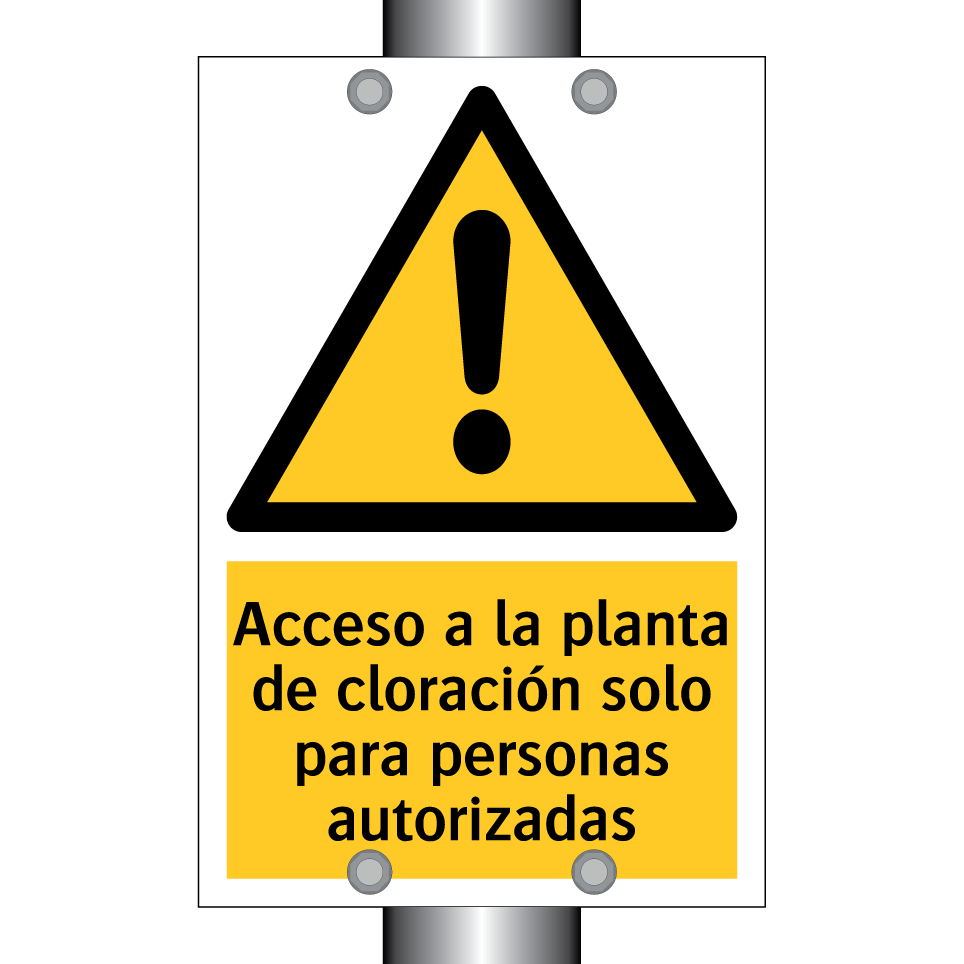 Acceso a la planta de cloración solo para personas autorizadas