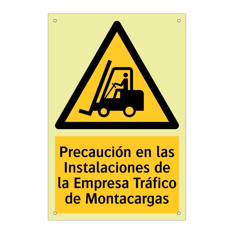Precaución en las Instalaciones de la Empresa Tráfico de Montacargas