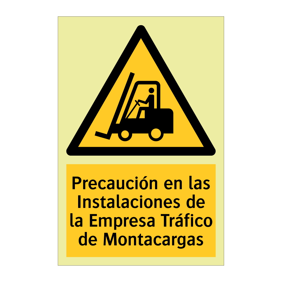 Precaución en las Instalaciones de la Empresa Tráfico de Montacargas