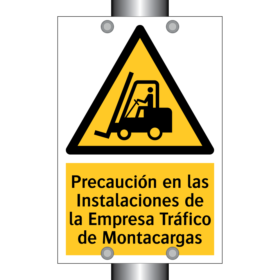 Precaución en las Instalaciones de la Empresa Tráfico de Montacargas