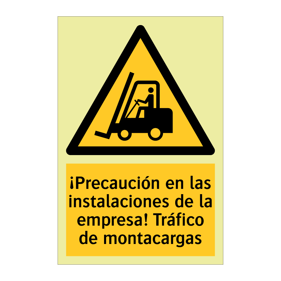 ¡Precaución en las instalaciones de la empresa! Tráfico de montacargas