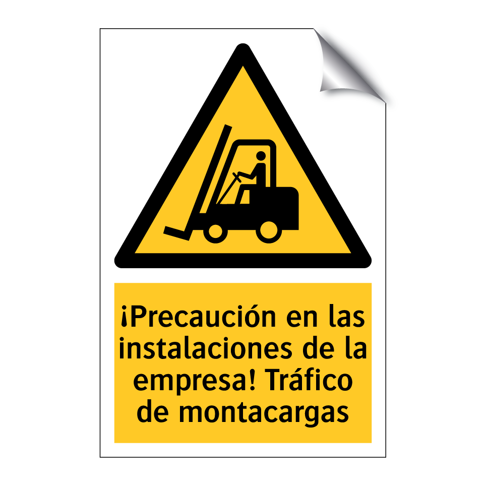 ¡Precaución en las instalaciones de la empresa! Tráfico de montacargas