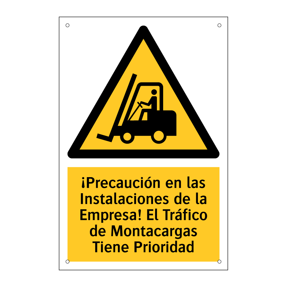 ¡Precaución en las Instalaciones de la Empresa! El Tráfico de Montacargas Tiene Prioridad