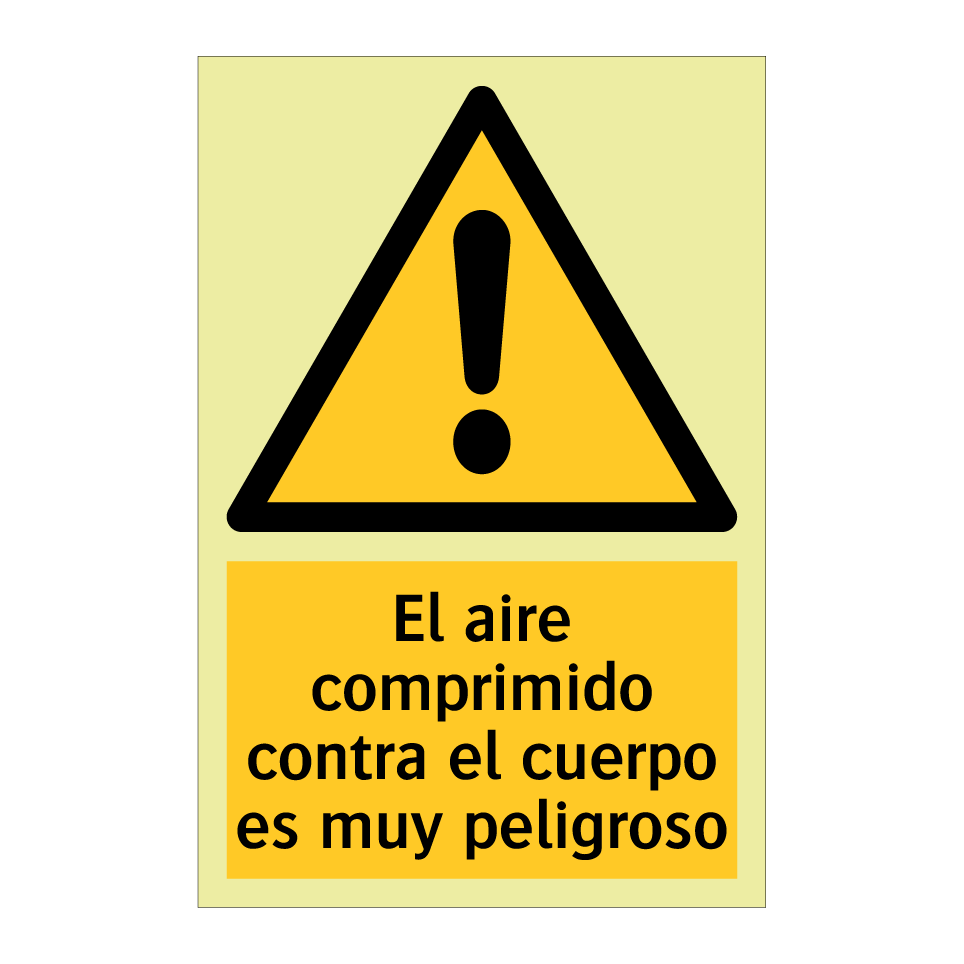 El aire comprimido contra el cuerpo es muy peligroso