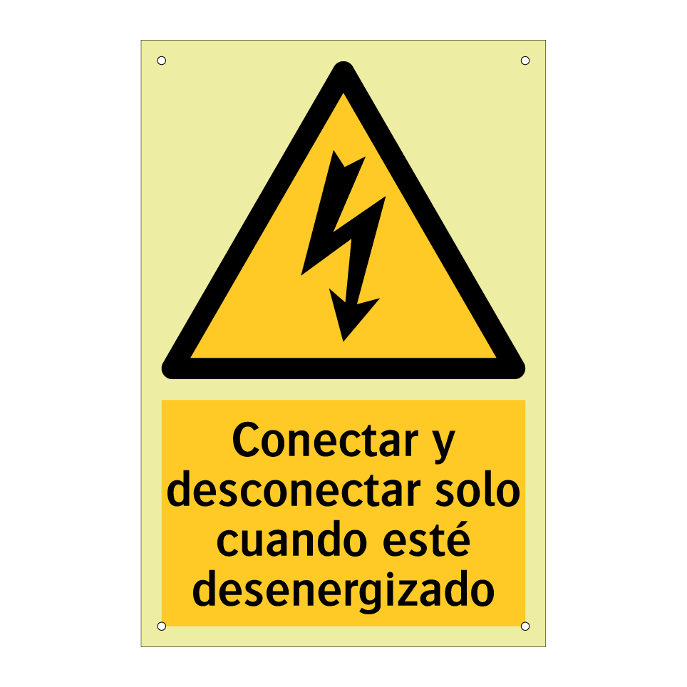 Conectar y desconectar solo cuando esté desenergizado