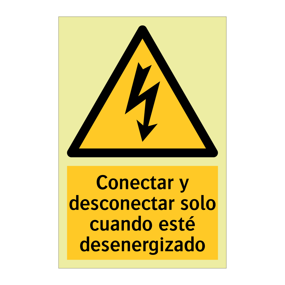 Conectar y desconectar solo cuando esté desenergizado