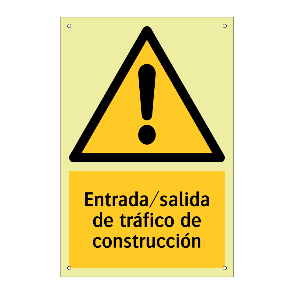 Entrada/salida de tráfico de construcción
