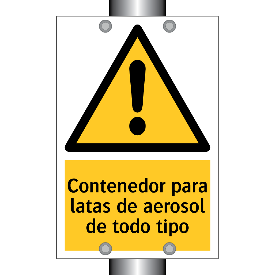 Contenedor para latas de aerosol de todo tipo