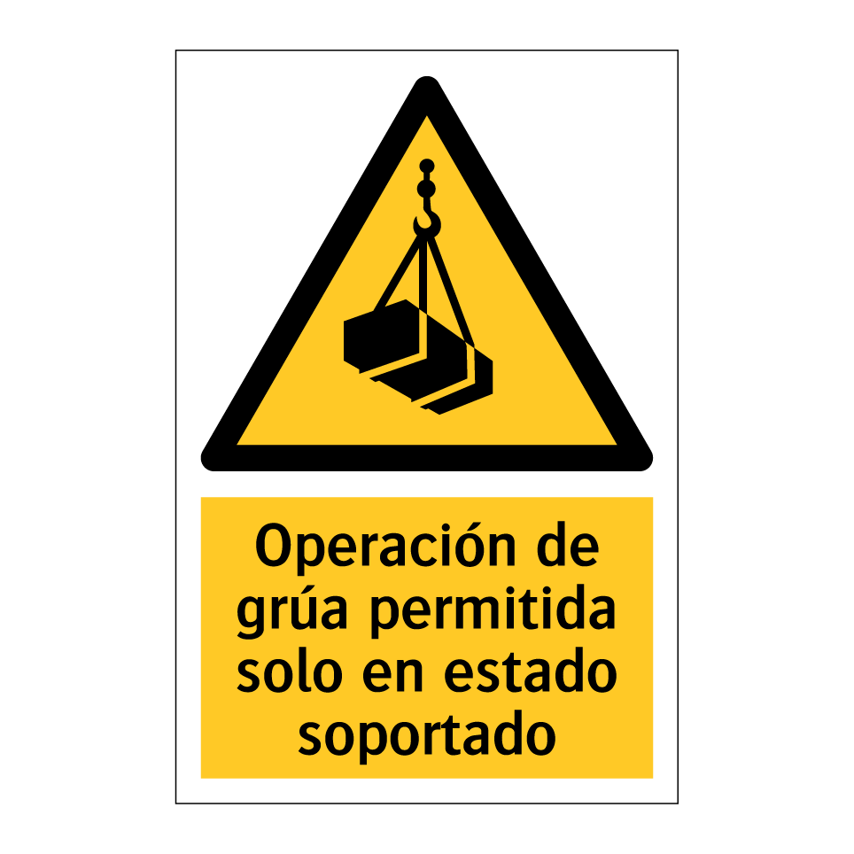 Operación de grúa permitida solo en estado soportado