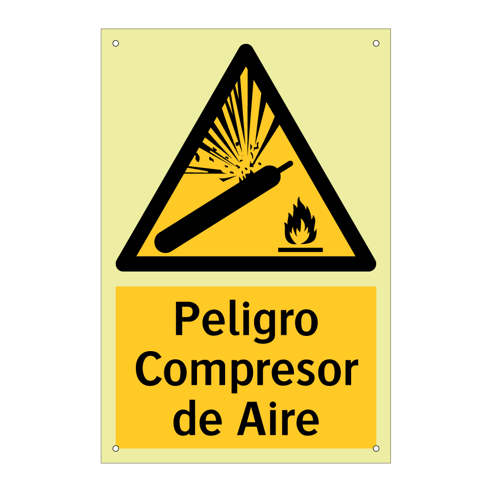 Peligro Compresor de Aire
