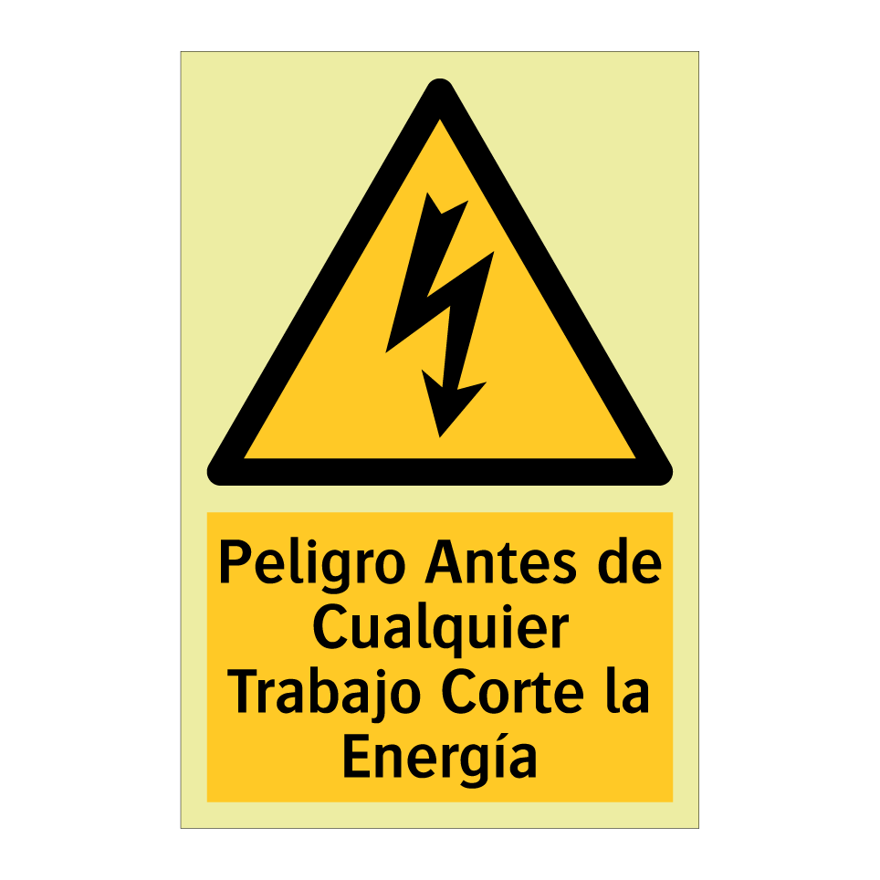 Peligro Antes de Cualquier Trabajo Corte la Energía