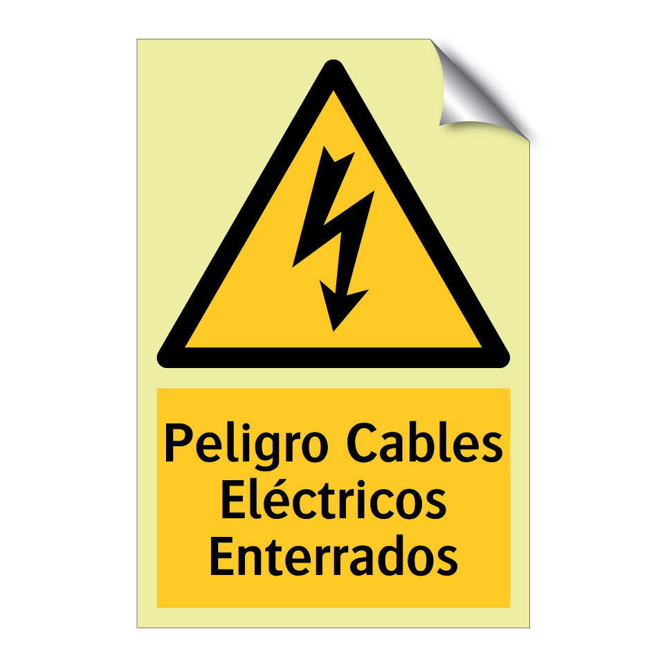 Peligro Cables Eléctricos Enterrados