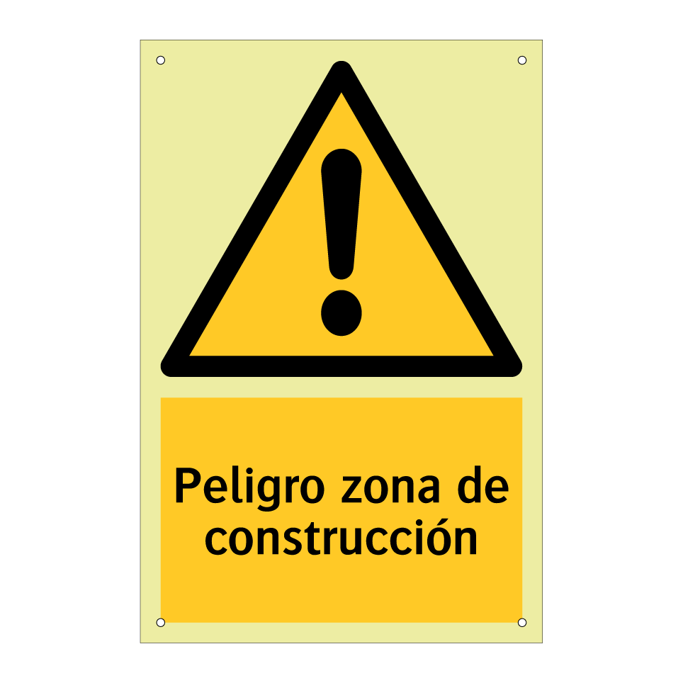 Peligro zona de construcción