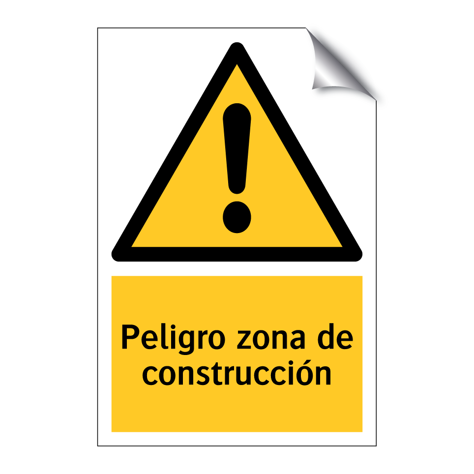 Peligro zona de construcción