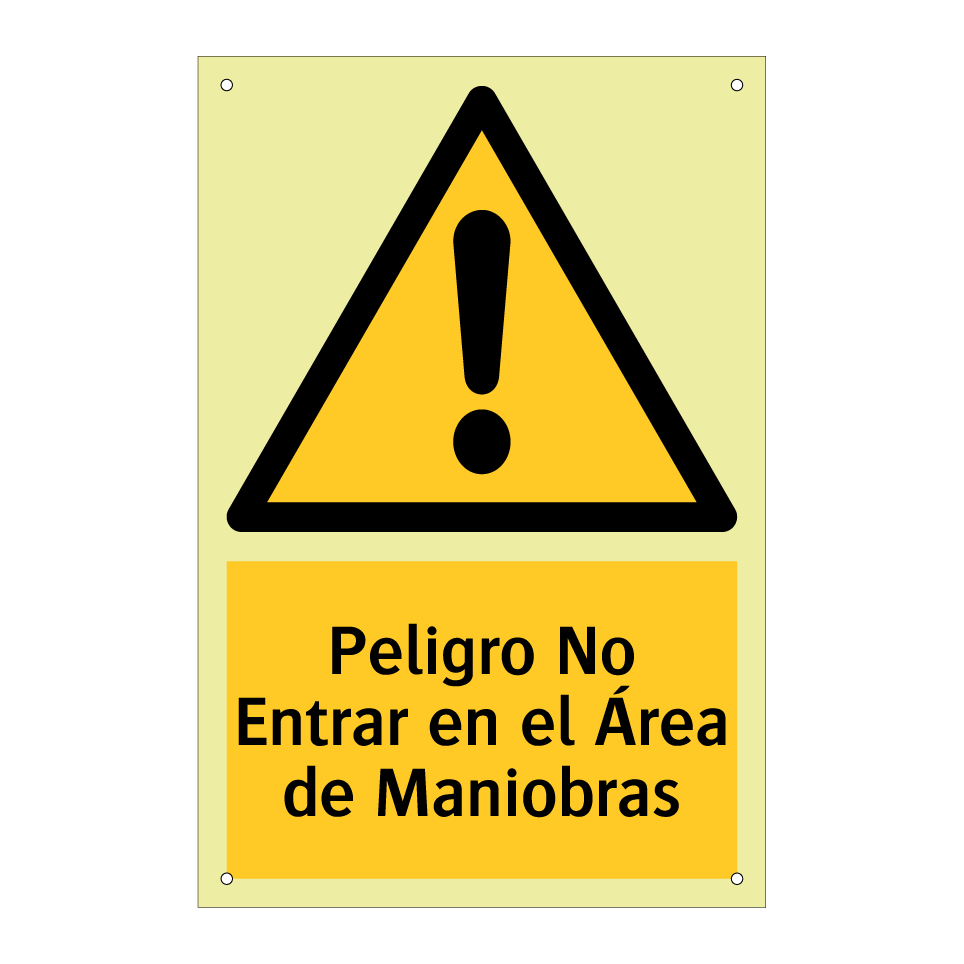 Peligro No Entrar en el Área de Maniobras