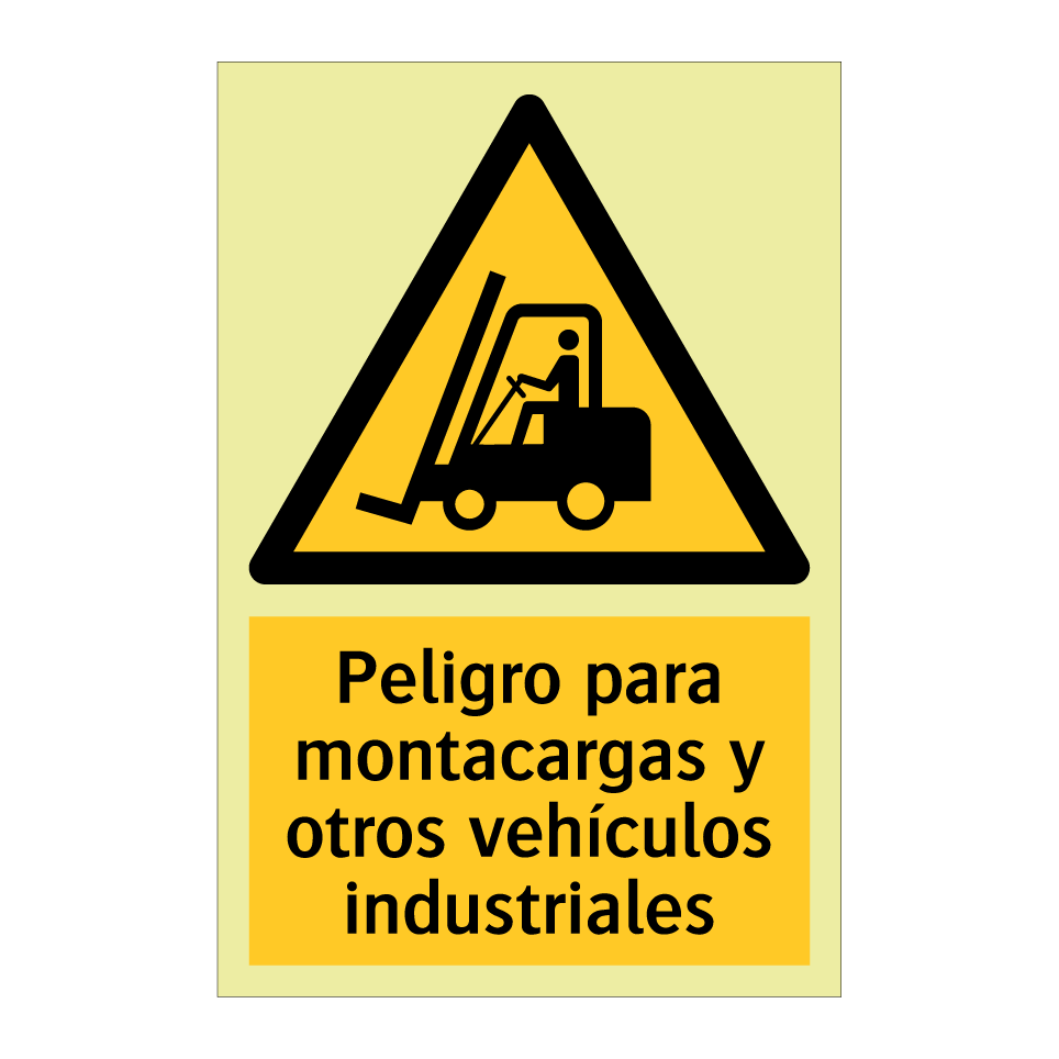 Peligro para montacargas y otros vehículos industriales