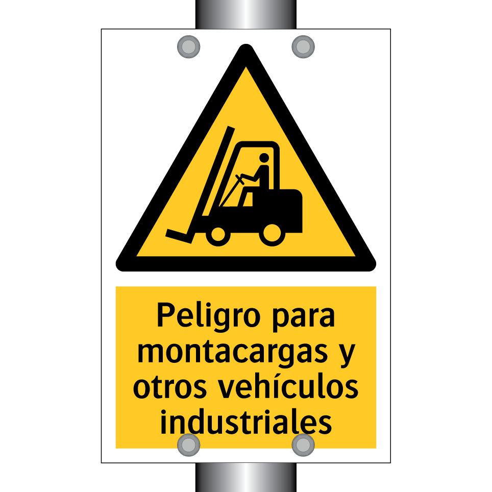 Peligro para montacargas y otros vehículos industriales
