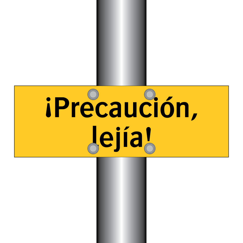 ¡Precaución, lejía!