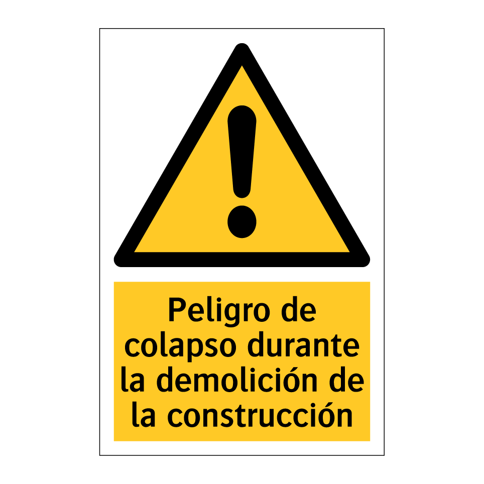 Peligro de colapso durante la demolición de la construcción