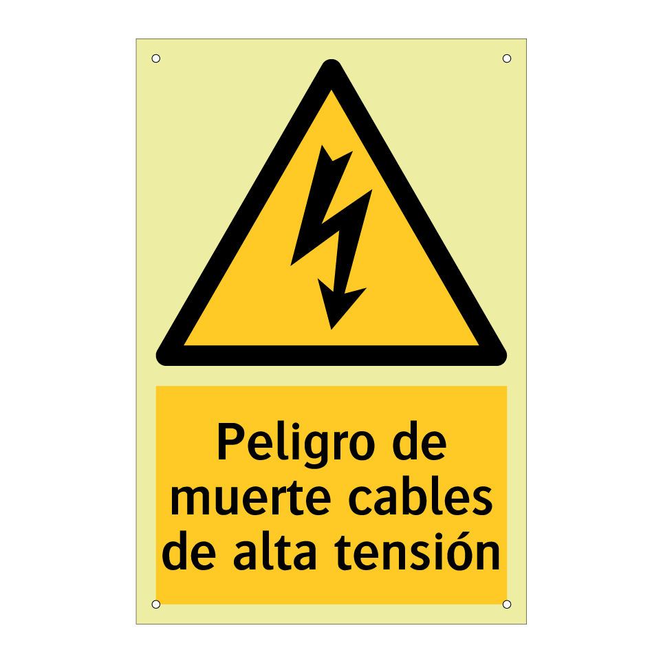 Peligro de muerte cables de alta tensión
