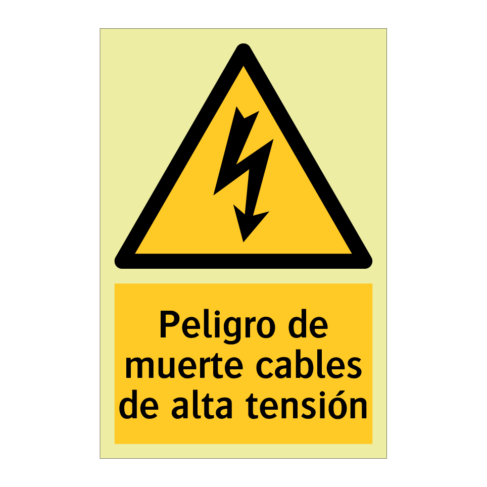 Peligro de muerte cables de alta tensión