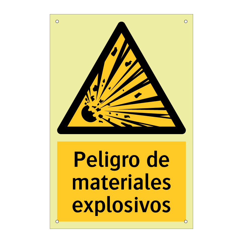 Peligro de materiales explosivos