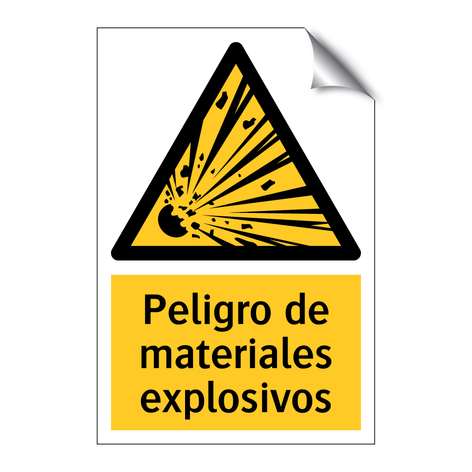 Peligro de materiales explosivos