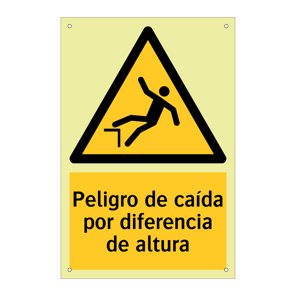 Peligro de caída por diferencia de altura