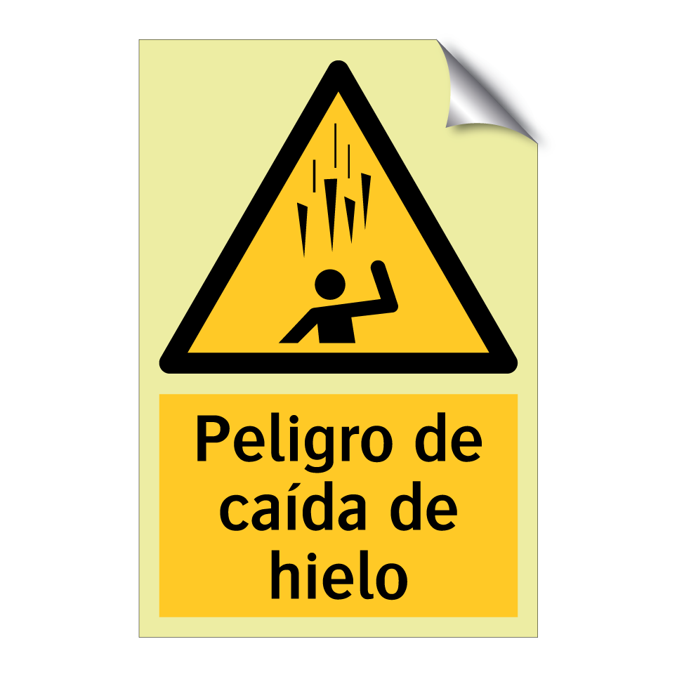 Peligro de caída de hielo