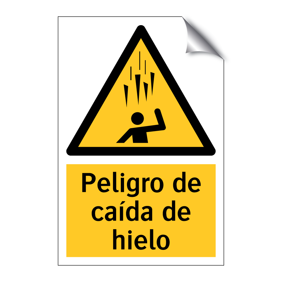 Peligro de caída de hielo