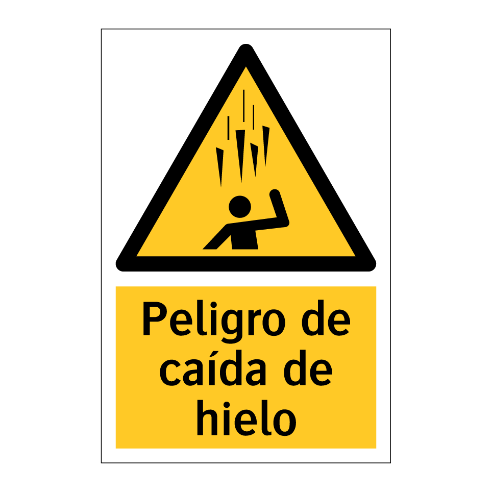 Peligro de caída de hielo