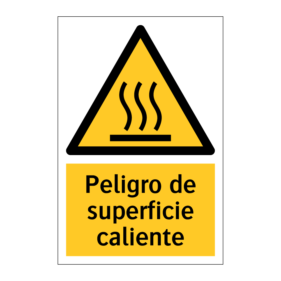 Peligro de superficie caliente