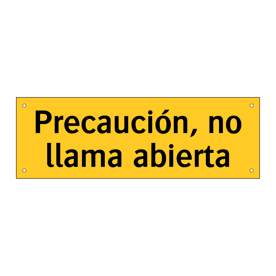 Precaución, no llama abierta