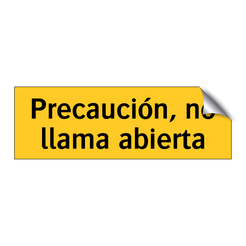 Precaución, no llama abierta