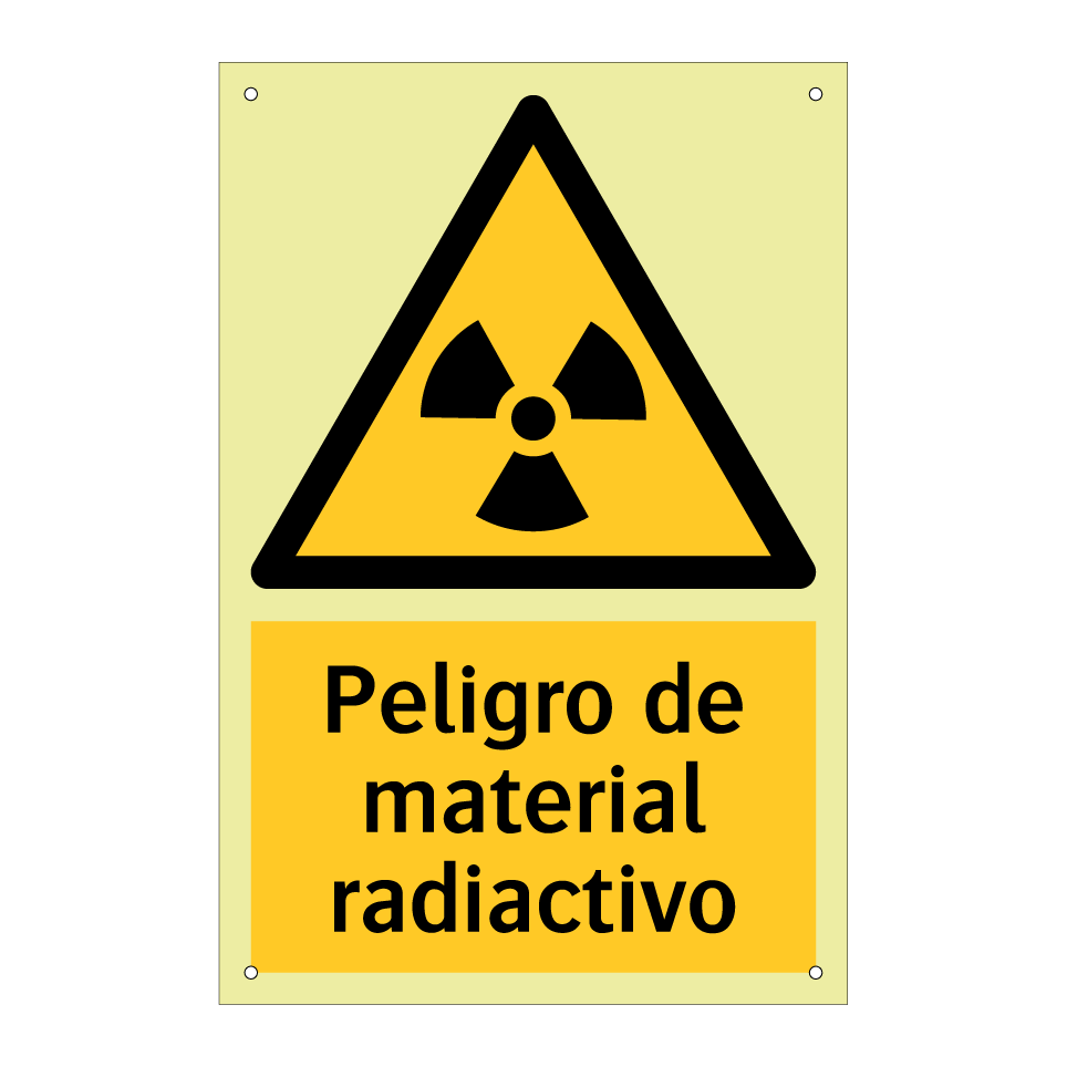 Peligro de material radiactivo