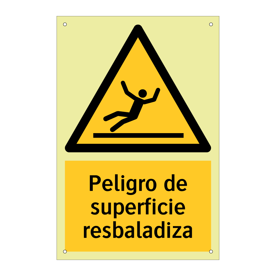 Peligro de superficie resbaladiza