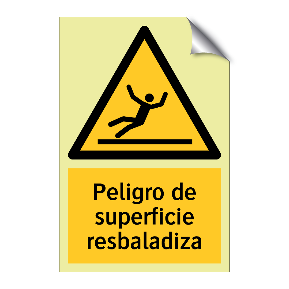 Peligro de superficie resbaladiza