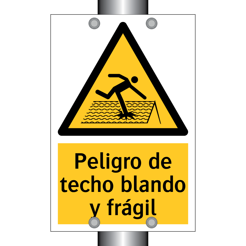 Peligro de techo blando y frágil