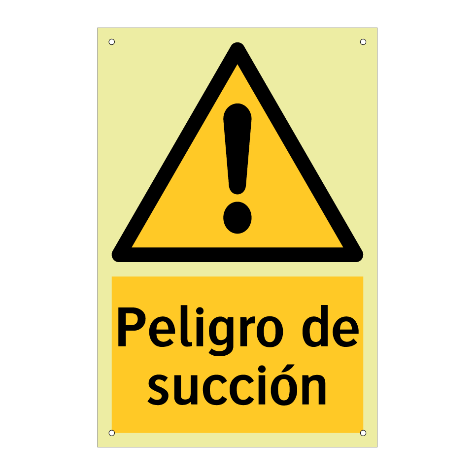 Peligro de succión
