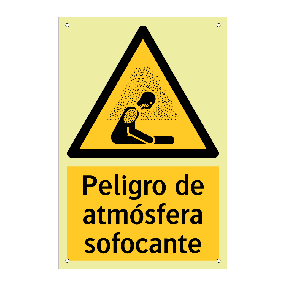 Peligro de atmósfera sofocante