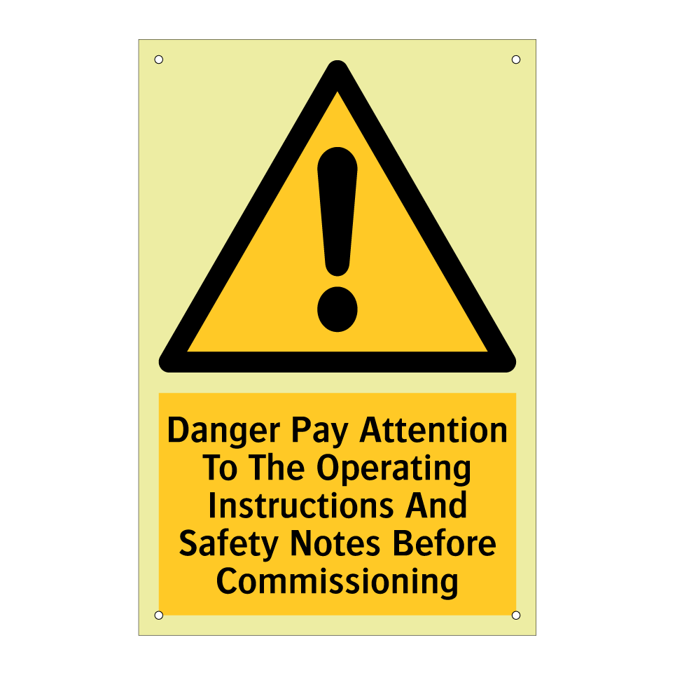 Danger Pay Attention To The Operating Instructions And Safety Notes Before Commissioning