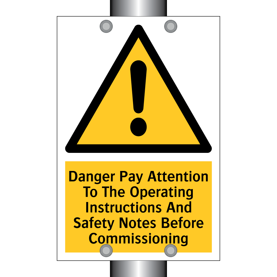 Danger Pay Attention To The Operating Instructions And Safety Notes Before Commissioning