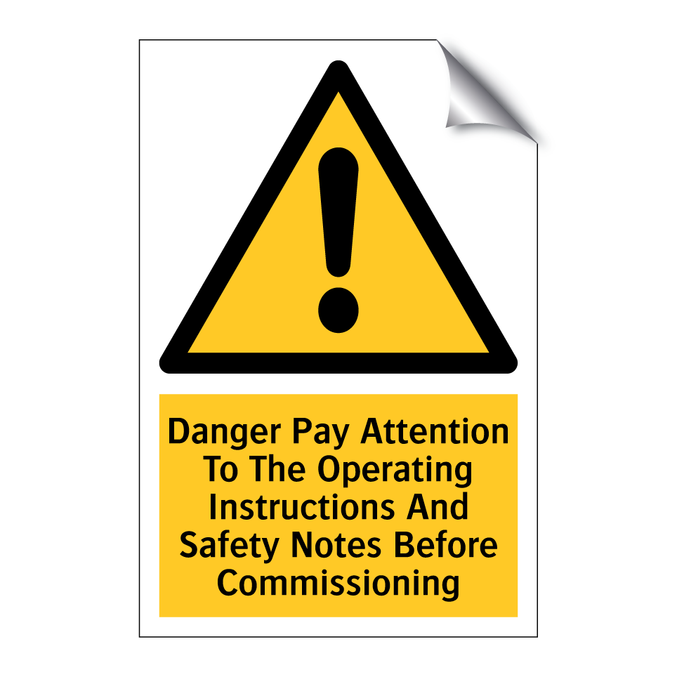 Danger Pay Attention To The Operating Instructions And Safety Notes Before Commissioning