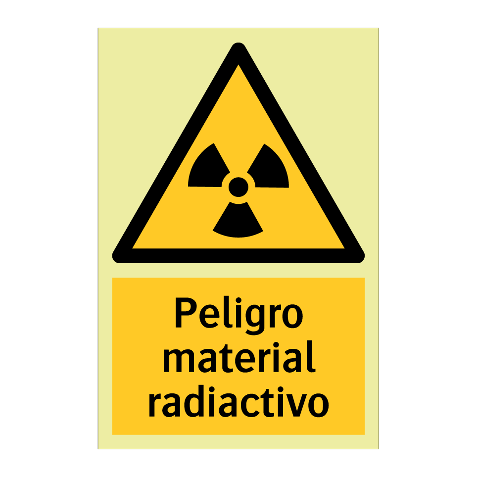 Peligro material radiactivo