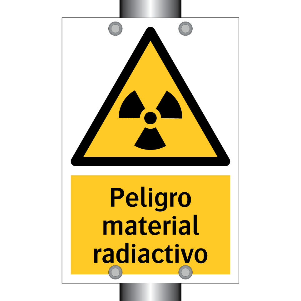Peligro material radiactivo