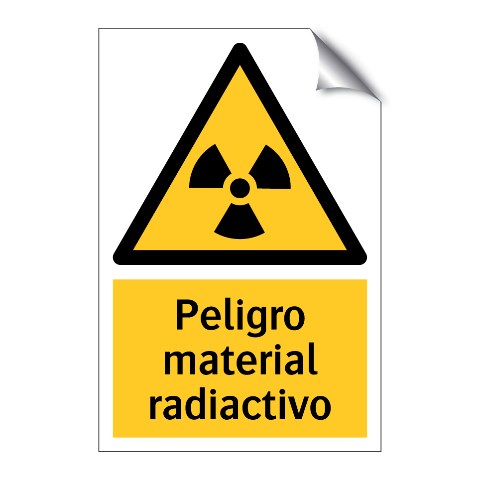 Peligro material radiactivo