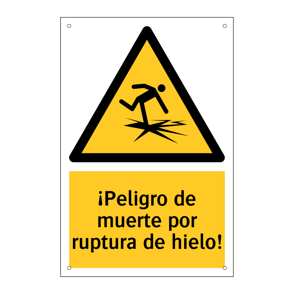¡Peligro de muerte por ruptura de hielo!
