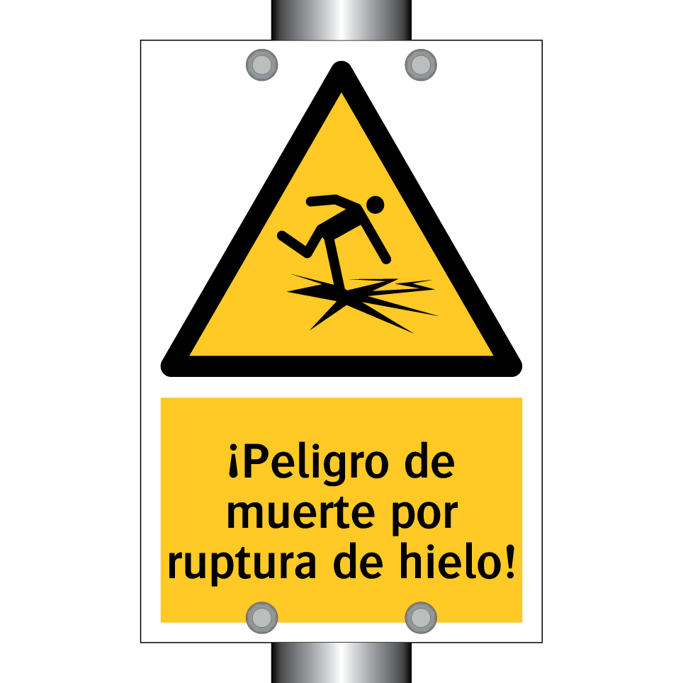 ¡Peligro de muerte por ruptura de hielo!